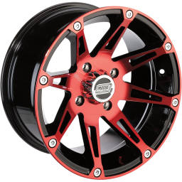 Felga Moose Utility Division 387X Czerwony Kymco 12X7 Przód
